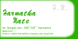 harmatka mate business card